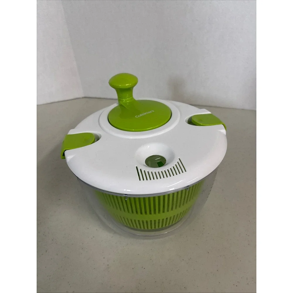 Cuisinart Salad Spinner White Green Manual Vegetable Washer‎ Lettuce Dryer Large